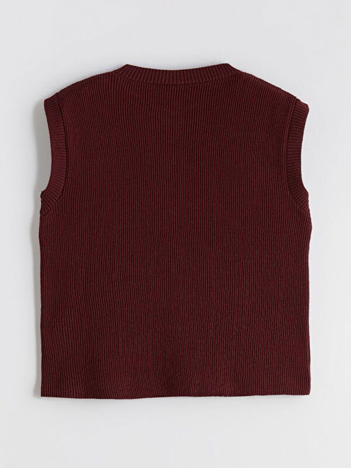 Bisiklet Yaka K?z ?ocuk Triko Yelek