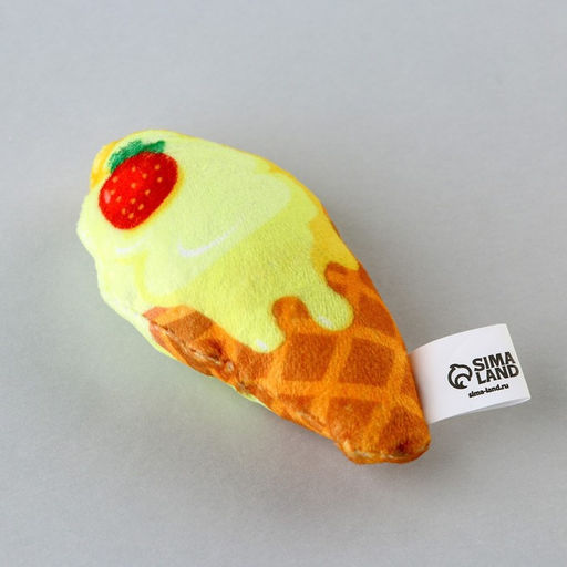 Игрушка для кошек с мятой Мороженое из текстиля, 9х5,1 см. - Пушистое счастье фото 3