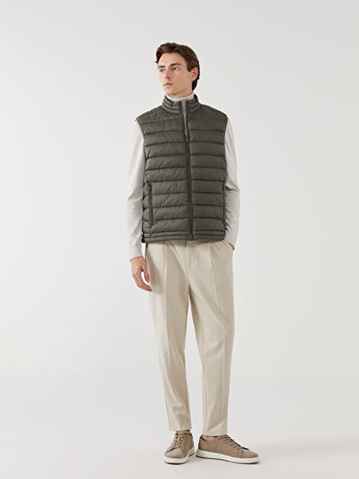 Standart Kal?p Dik Yaka Erkek ?i?me Yelek