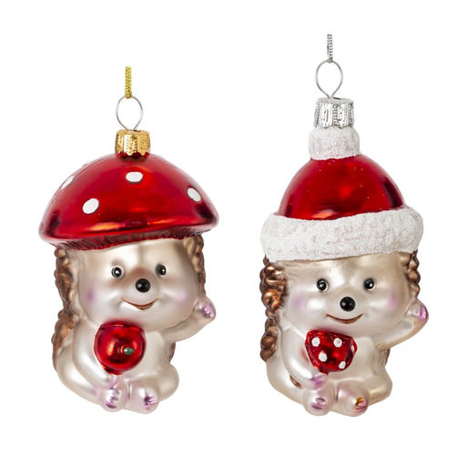 Украшение новогоднее "Ёжик", L6 W7 H9 см, 2в.