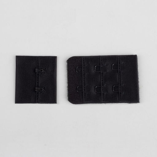 Цена за 2 шт. Застёжка для бюстгальтера, 3 ряда 2 крючка, 3,3 2,8 см, 3,3 5 см, 10 шт, цвет чёрный - Арт узор фото 2