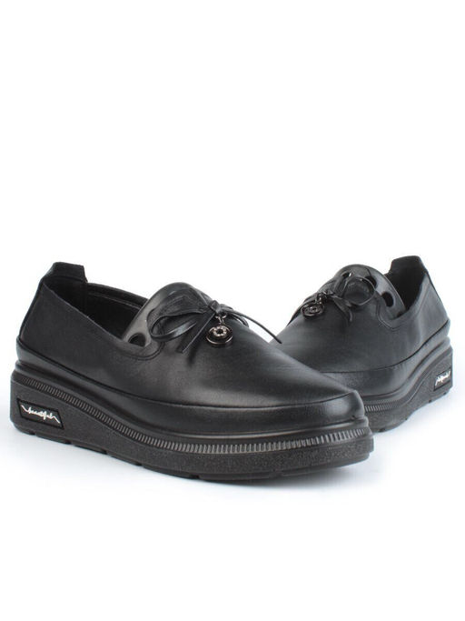 03-5318 BLACK Полуботинки женские (натуральная кожа)