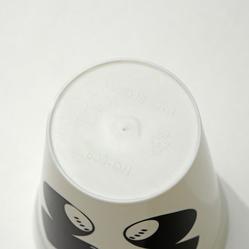 Цена за 12 шт. Стакан с крышкой и трубочкой «Панда», 450 мл, белый