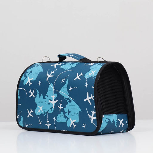 Сумка-переноска каркасная Самолеты, размер M, 40 х 21 х 27 см - Пижон фото 3