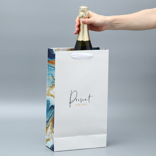 Пакет под две бутылки Present for you, 35 х 20 х 9 см - Дарите счастье фото 8
