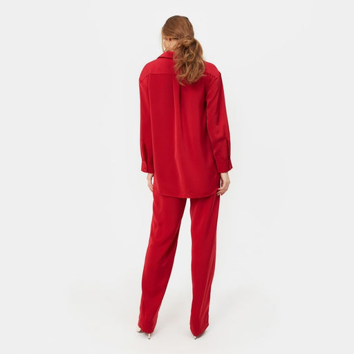 Костюм женский (рубашка, брюки) MINAKU: Silk pleasure, размер 46, красный