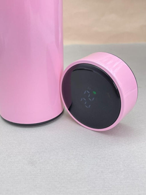 Термос с датчиком температуры Metallic, pink (500 ml)