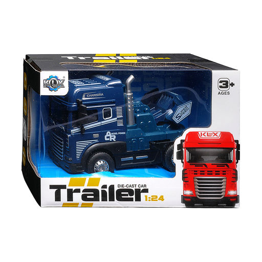 Машина "Трейлер" 1:24 (свет,звук) в коробке