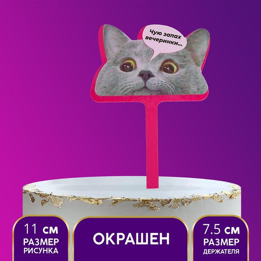 Топпер акрил Чую запах вечеринки