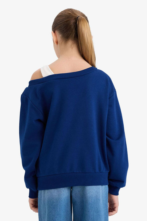 Carmen Yaka Sweatshirt K_z _ocuk - Defacto фото 6