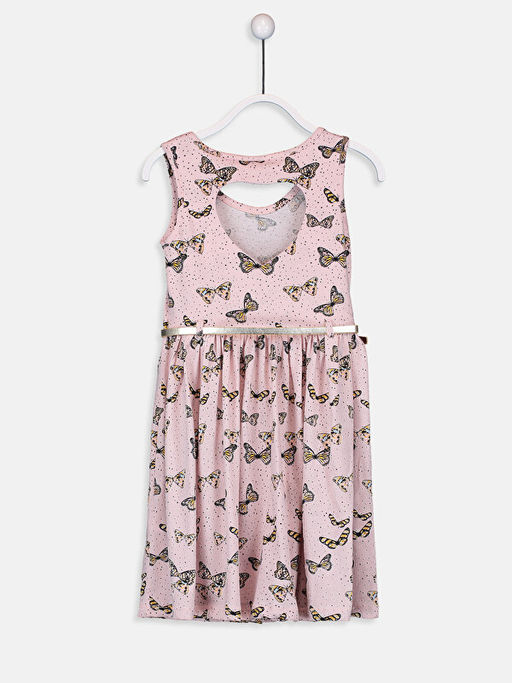 Bisiklet Yaka Bask?l? Pamuklu K?z ?ocuk Elbise - Waikiki фото 2