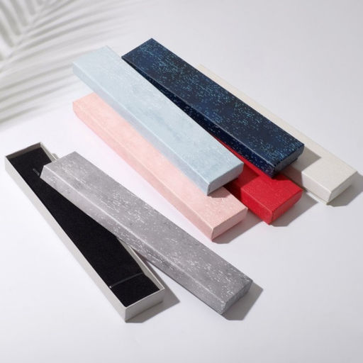 Цена за 6 шт. Коробочка подарочная под браслет/цепочку/часы «Ретро эффект», 21×4см, цвет МИКС