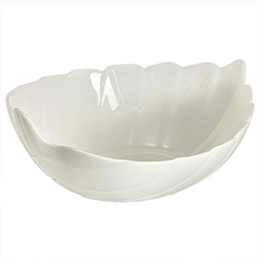 Салатник из белой стеклокерамики с рельефным рисунком Asti Лист 17.8см 0001D10/50-SK - Delta фото 5