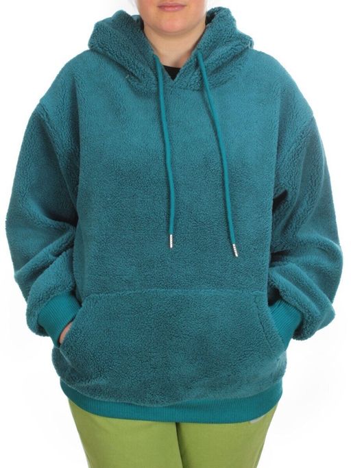 110 TURQUOISE Худи женское Тедди на флисе
