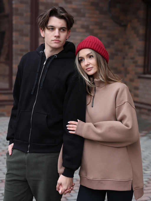 Толстовка  футер 3-х нитка начес.арт.1152-1,черная - Binita фото 9