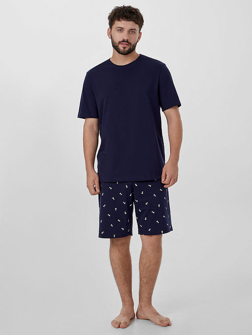 Комплект домашний мужской синий