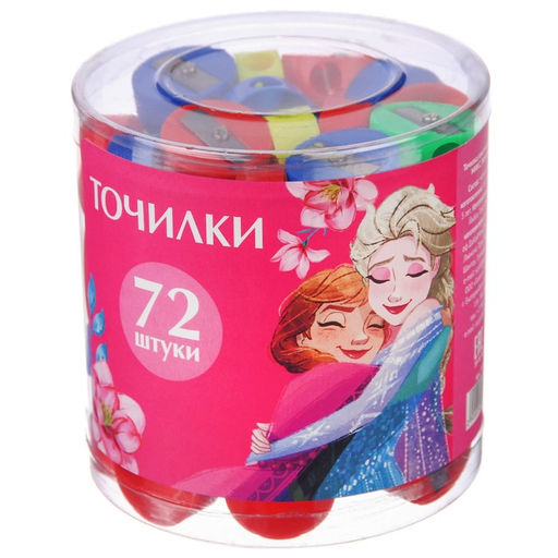 Цена за 72 шт. Точилка пластиковая «Круглая», МИКС, «Сестры»