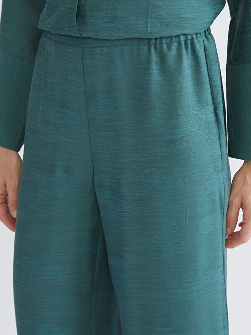 Beli Lastikli Desenli Geni? Pa?a Kad?n Pantolon