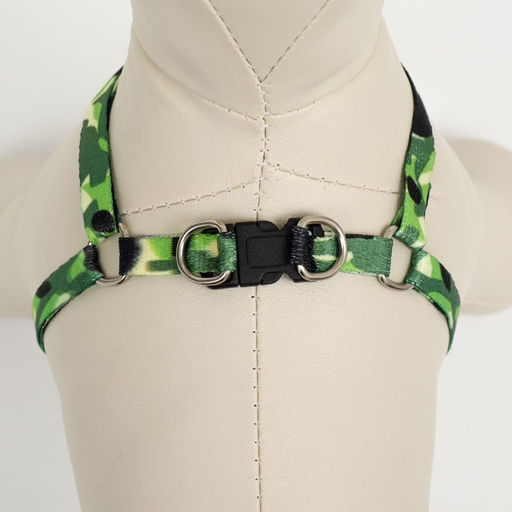 Комплект Камуфляж, капрон, поводок 120 х 1 см, ОШ 16,5-27 см, ОГ 21-35 см, зелёный - Пижон фото 7