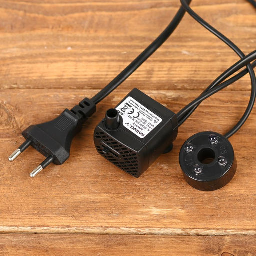 Фонтан настольный «Кувшин и листья», 11×14×20 см, с подсветкой