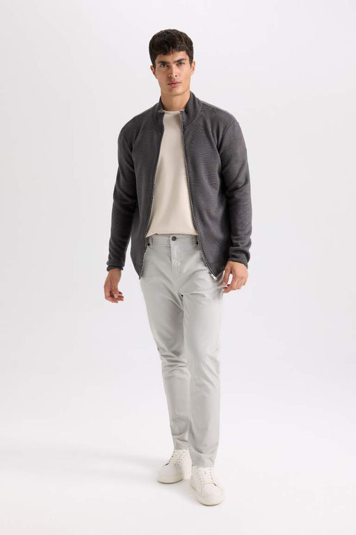 Yazl?k Gabardin Chino Kanvas Pantolon Slim Fit Dar Kesim Dar Paca Cepli - Defacto фото 3