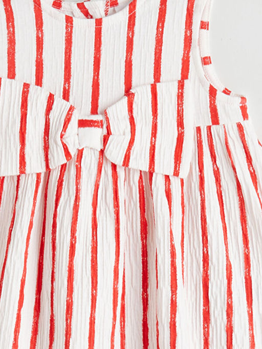 ?izgili Fiyonklu K?z Bebek Elbise