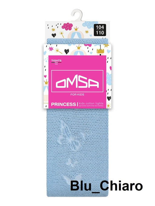 OMSA kids Collant 12A01-3 с ажур рис (бабочки) - Blu Сhiaro  фото 5