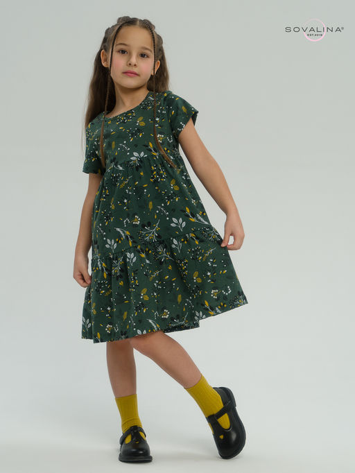 Платье Тия горчичные ветки - Sovalina фото 9