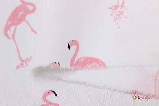 Сатин Розовые фламинго, ш.1.61м, хлопок-100%, 120гр/м.кв - Купава фото 4