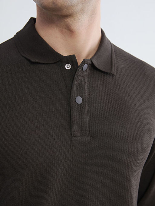 Polo Yaka Erkek Sweatshirt