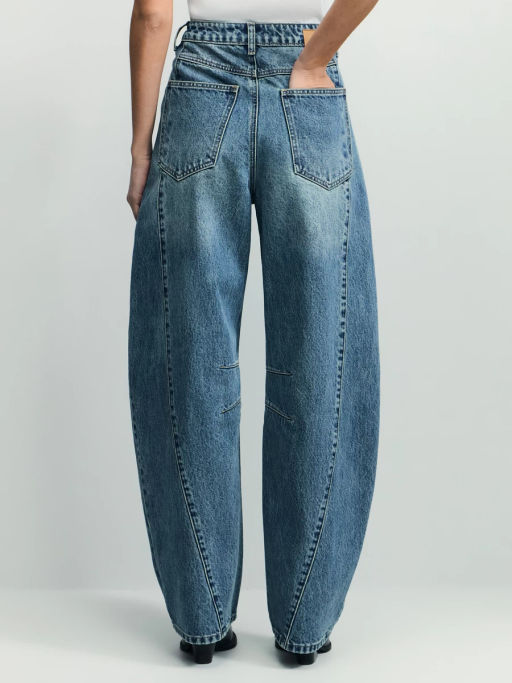 Джинсы barrel со средней посадкой / Zarina  фото 4