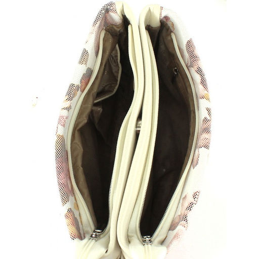 Сумка женская натуральная кожа ADEL-72 (отделка - ИСК/КОЖА), 3отд, плечевой ремень, бежевый 264967 - Adelia фото 3