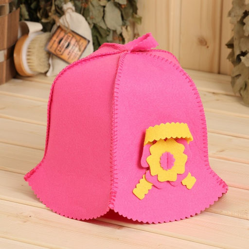 Набор для бани: шапка и коврик Кокетка - Добропаровъ фото 4