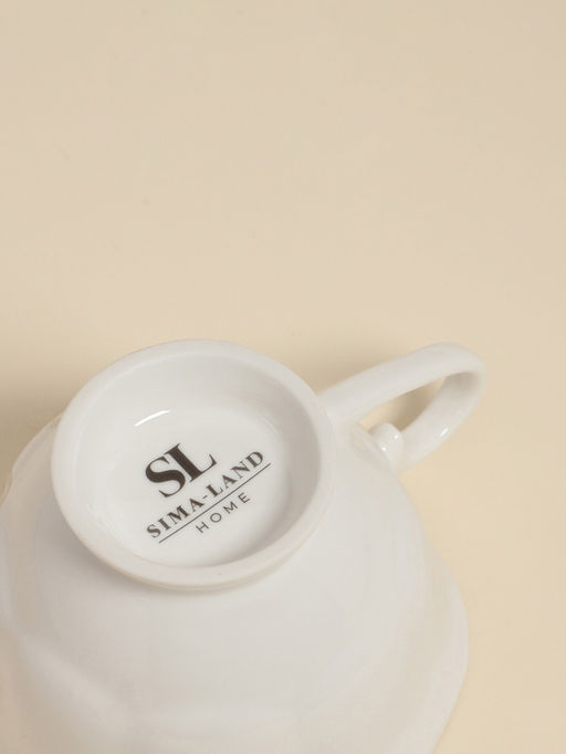 Чайная пара SL Home Аманде, чашка 220 мл, блюдце 17?17?2 см, фарфор, белая