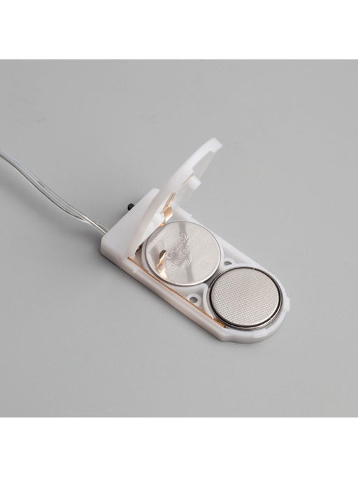 Гирлянда Мишура 2 м, роса, IP20, серебристая нить, 50 LED, от батареек CR2032?2, свечение тёплое белое - Luazon lighting фото 3