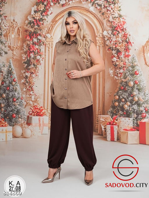 Костюм тройка блузка из шелка - Bruno фото 3