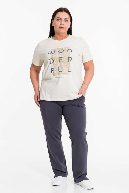 Костюм М325111Па молоко/серый - Елена фото 4