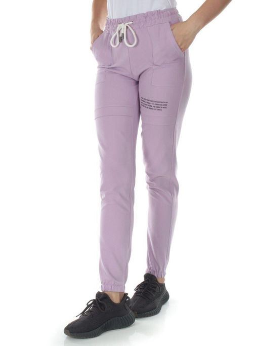 QB-65 LILAC Брюки спортивные женские (95% хлопок, 5% стрейч) P&S - Fashion фото 3