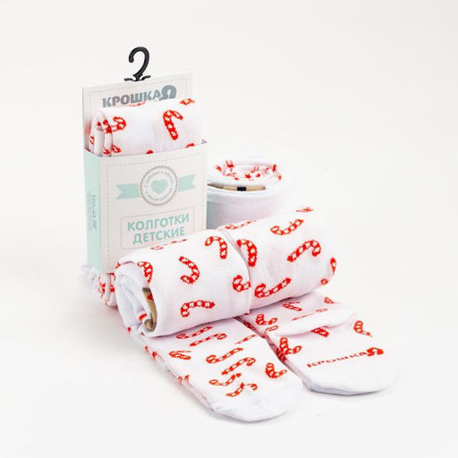 Колготки Крошка Я «Оленёнок», белый, рост 74-80 см