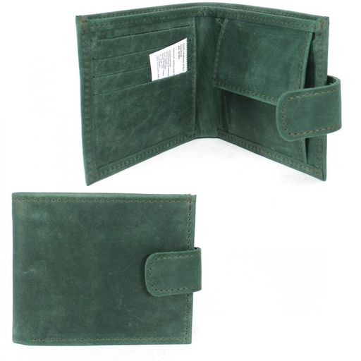 Портмоне женское Croco-ПР-903 натуральная кожа 3 отд, 3 карм, малахит крэйзи хорс (224) 232212