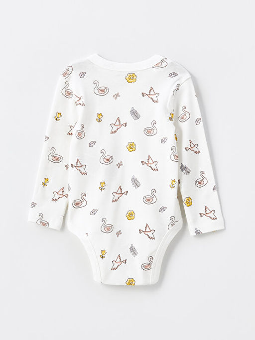 Bisiklet Yaka Uzun Kollu Bask?l? K?z Bebek ??t??tl? Body ve Pantolon 2li Tak?m - Waikiki фото 3