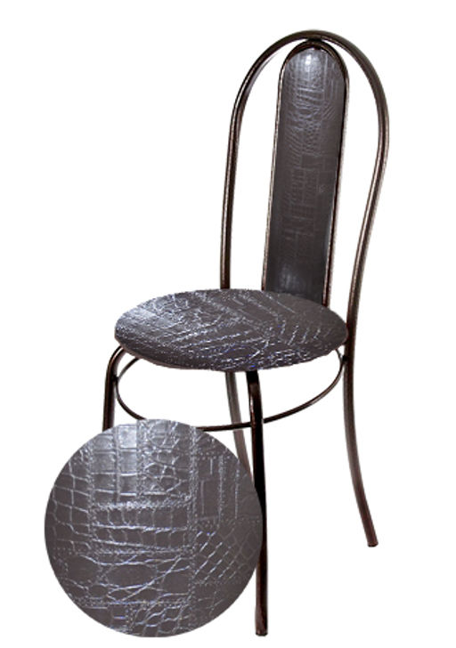 Стул "Венский" к/з тем.крокодил н.медь