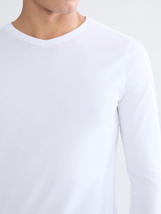 Bisiklet Yaka Uzun Kollu Erkek Atlet