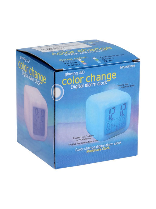 Часы - будильник LB-03, дата, температура, белый