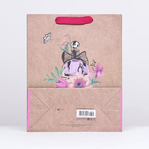 Пакет крафт Цветочная композиция 26 х 32 х 12 см - Simaland фото 2