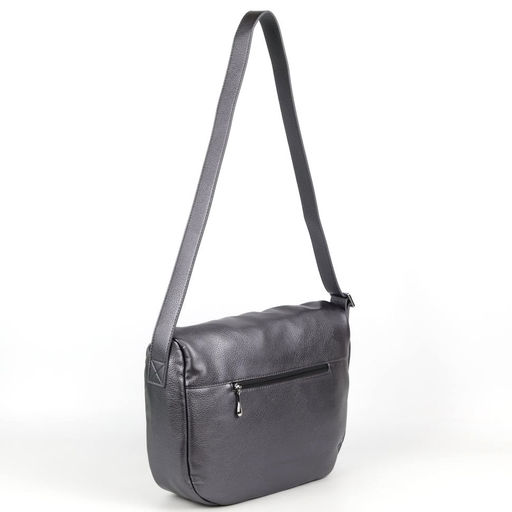 Женская сумка через плечо из эко кожи 2967 Грей - Cidirro фото 3