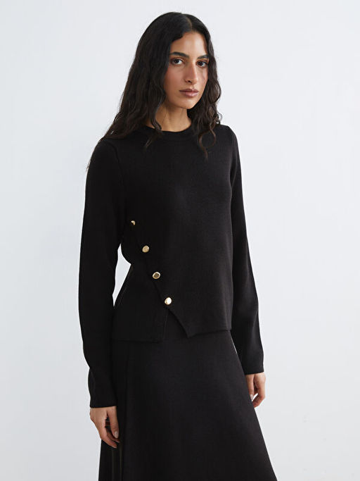 Bisiklet Yaka Kad?n Triko Kazak