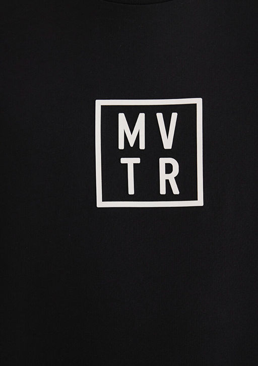 MVTR Bask?l? Siyah Ti??rt - Mavi фото 7