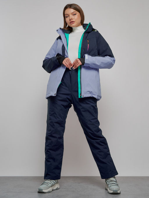Горнолыжный костюм женский зимний фиолетового цвета 03307F - Chunmai фото 19