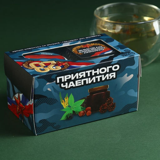 Набор 23: чай травяной 25 г., варенье с сосновыми шишками 120 г. - Фабрика счастья фото 4